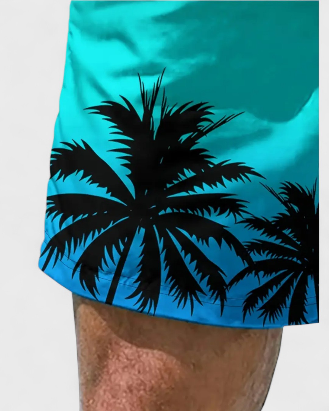 Short de plage à motifs géométriques