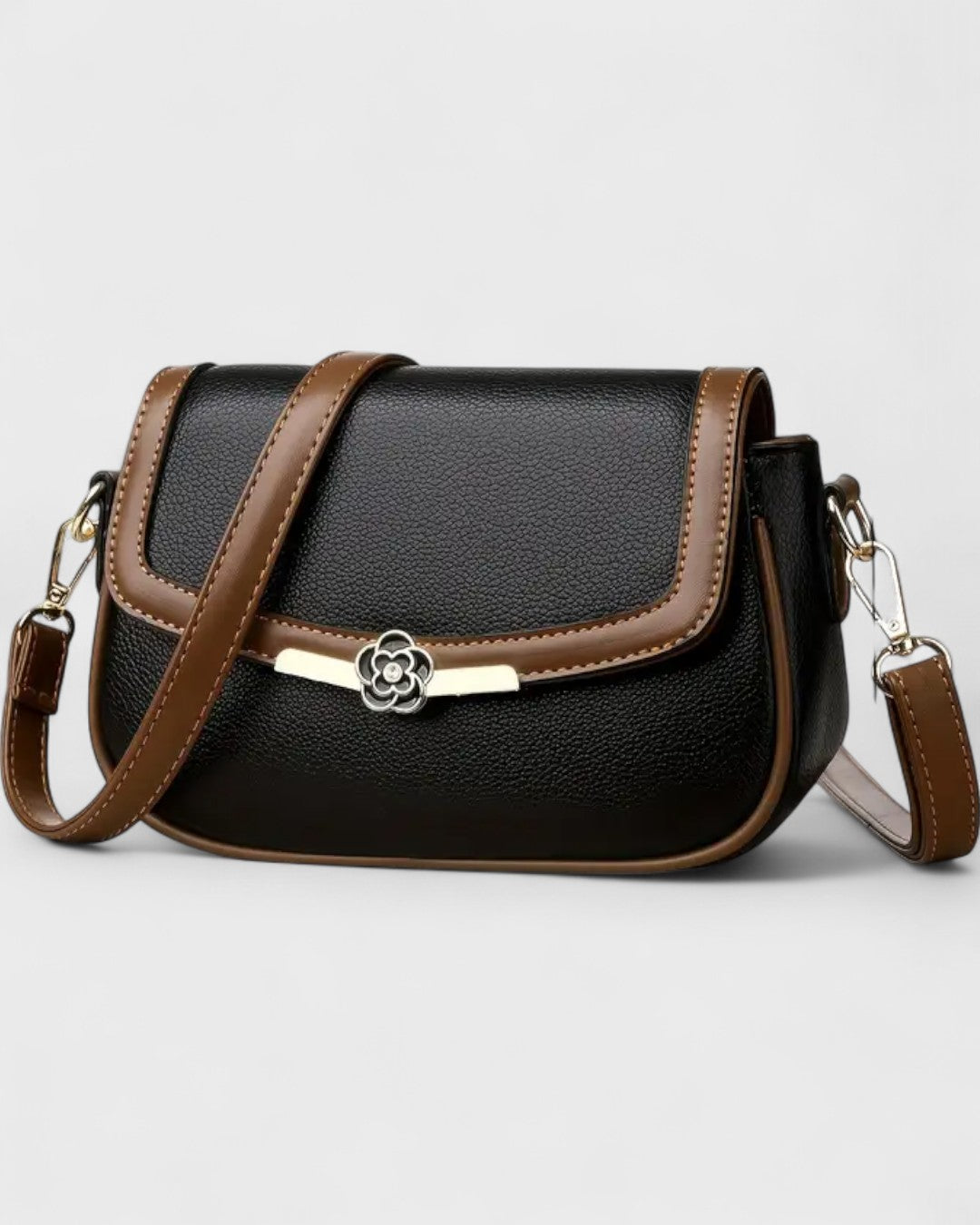Sac bandoulière fleur décorative