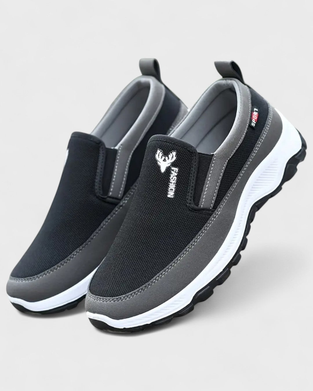 Baskets slip-on pour homme avec empiècements élastiques
