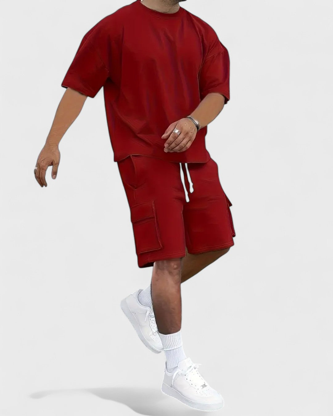Ensemble t-shirt cargo et short à poches