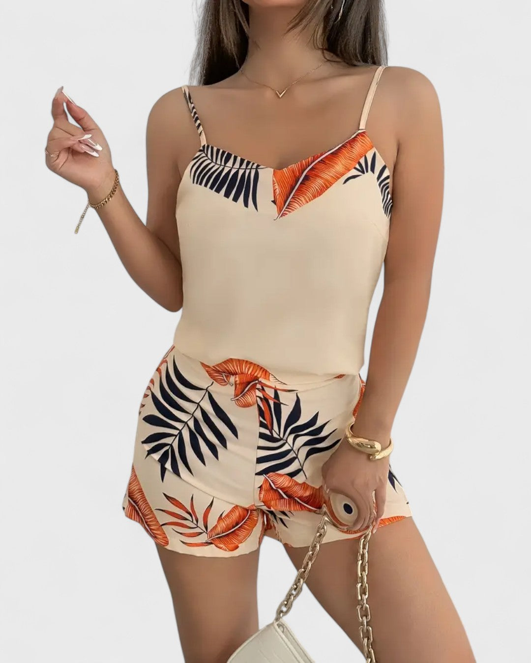 Ensemble tropical à fines bretelles