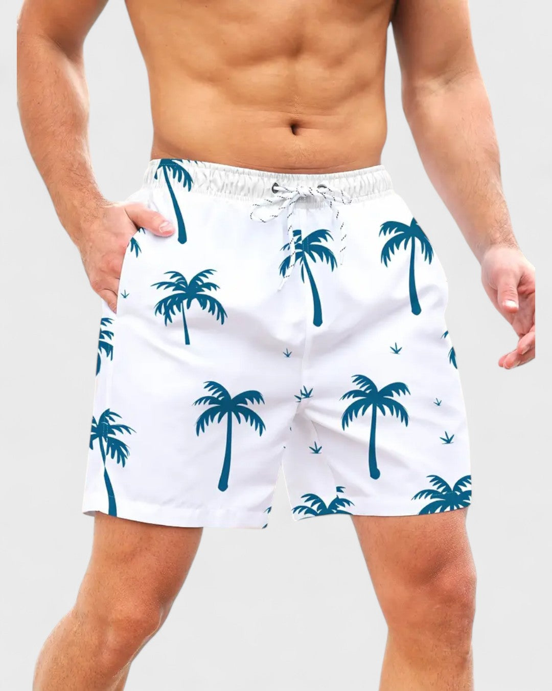 Short de plage à motif Palmier