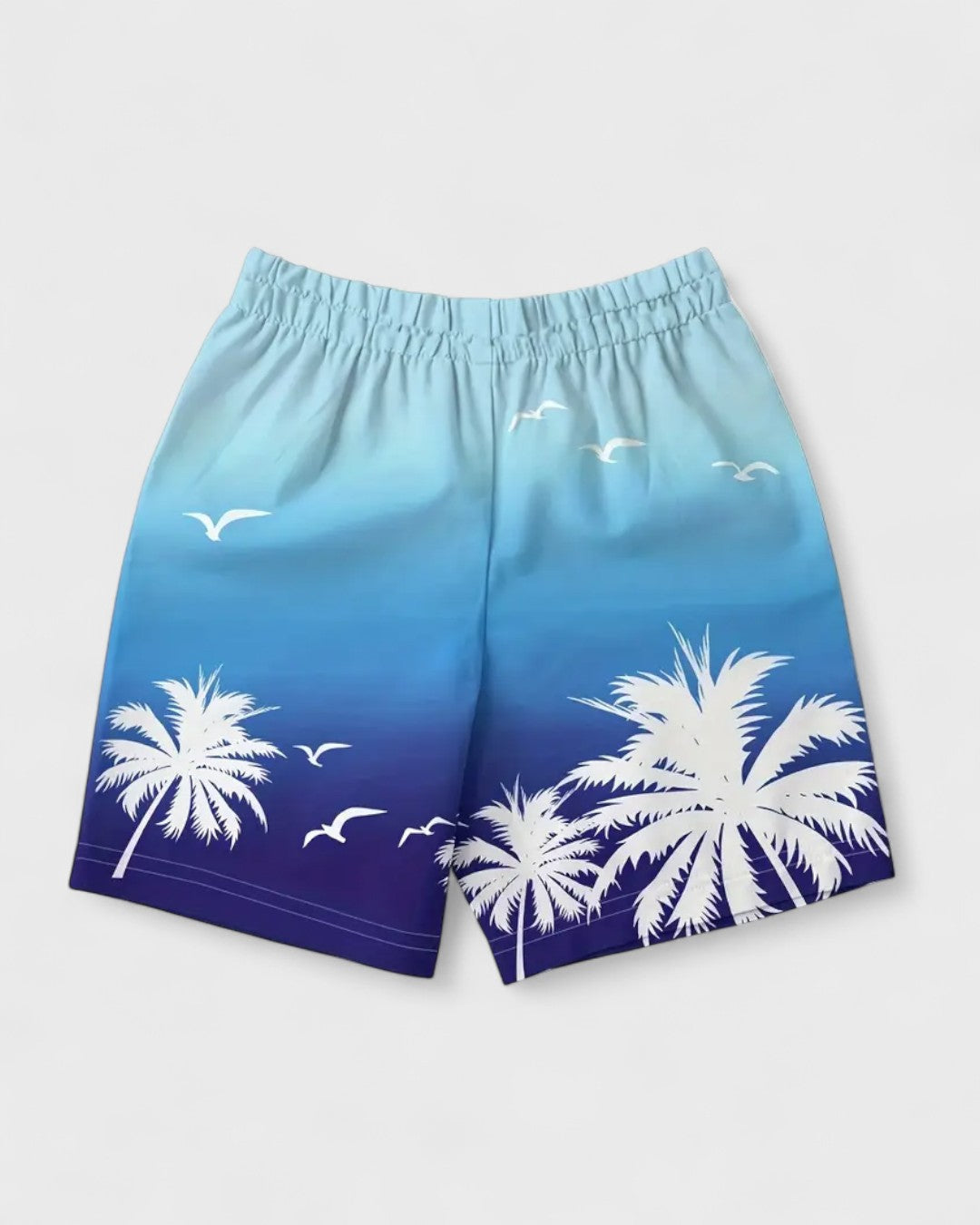Short de plage à motifs géométriques