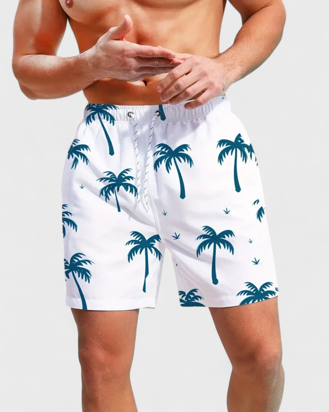 Short de plage à motif Palmier