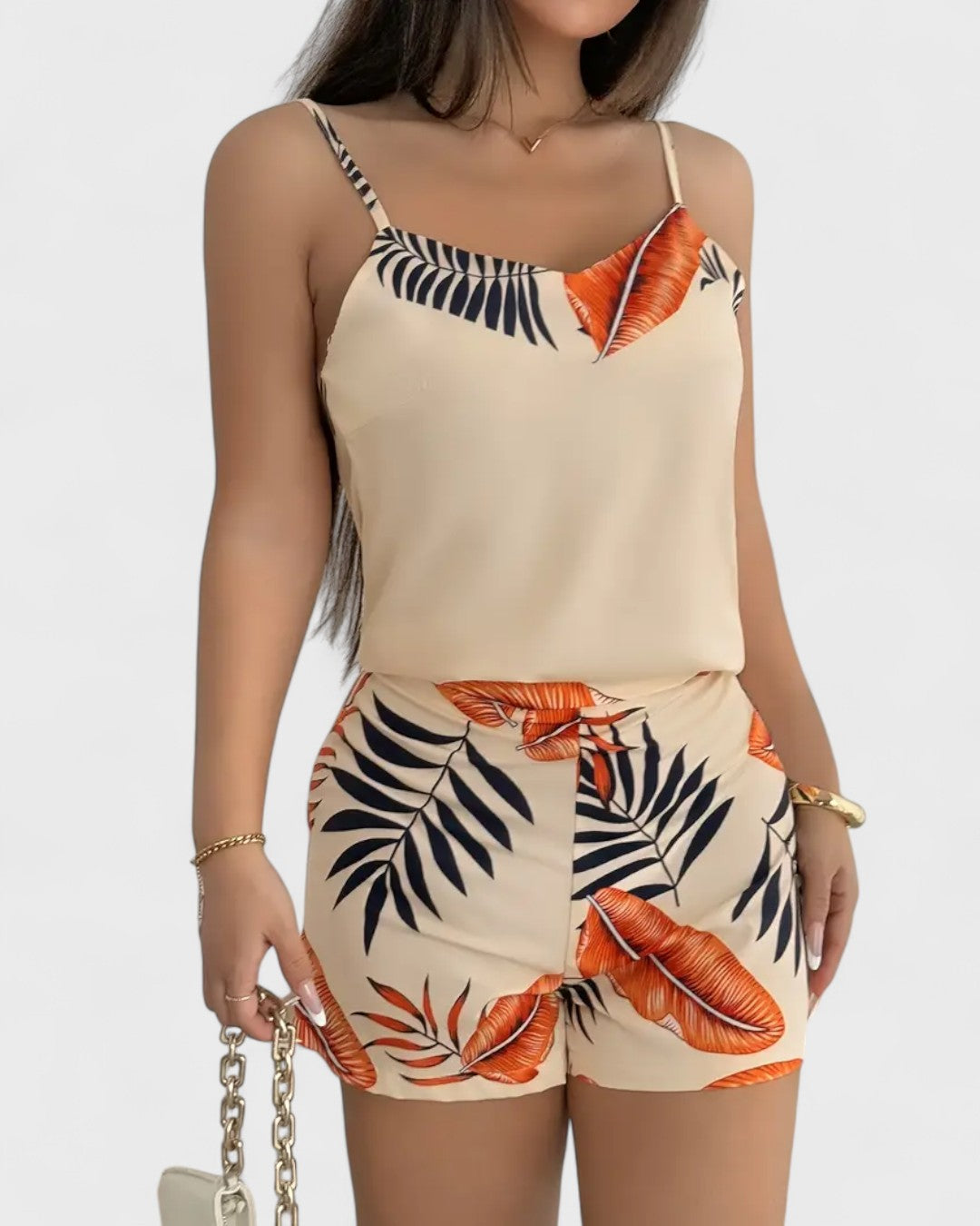 Ensemble tropical à fines bretelles