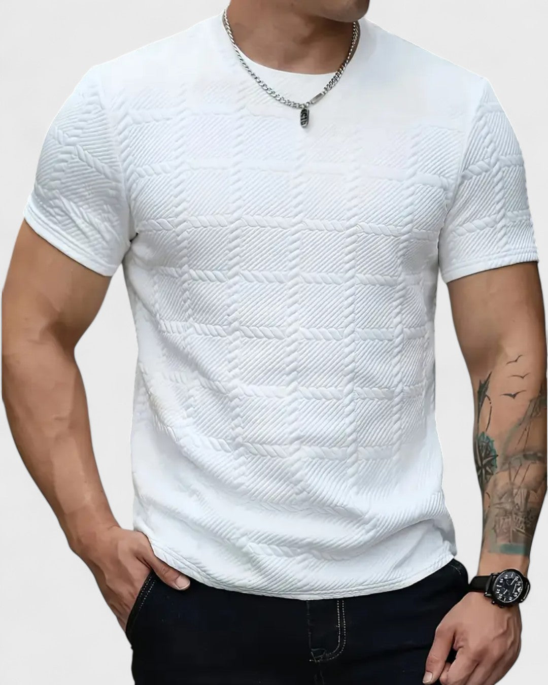 T-shirt 3D à motif géométrique
