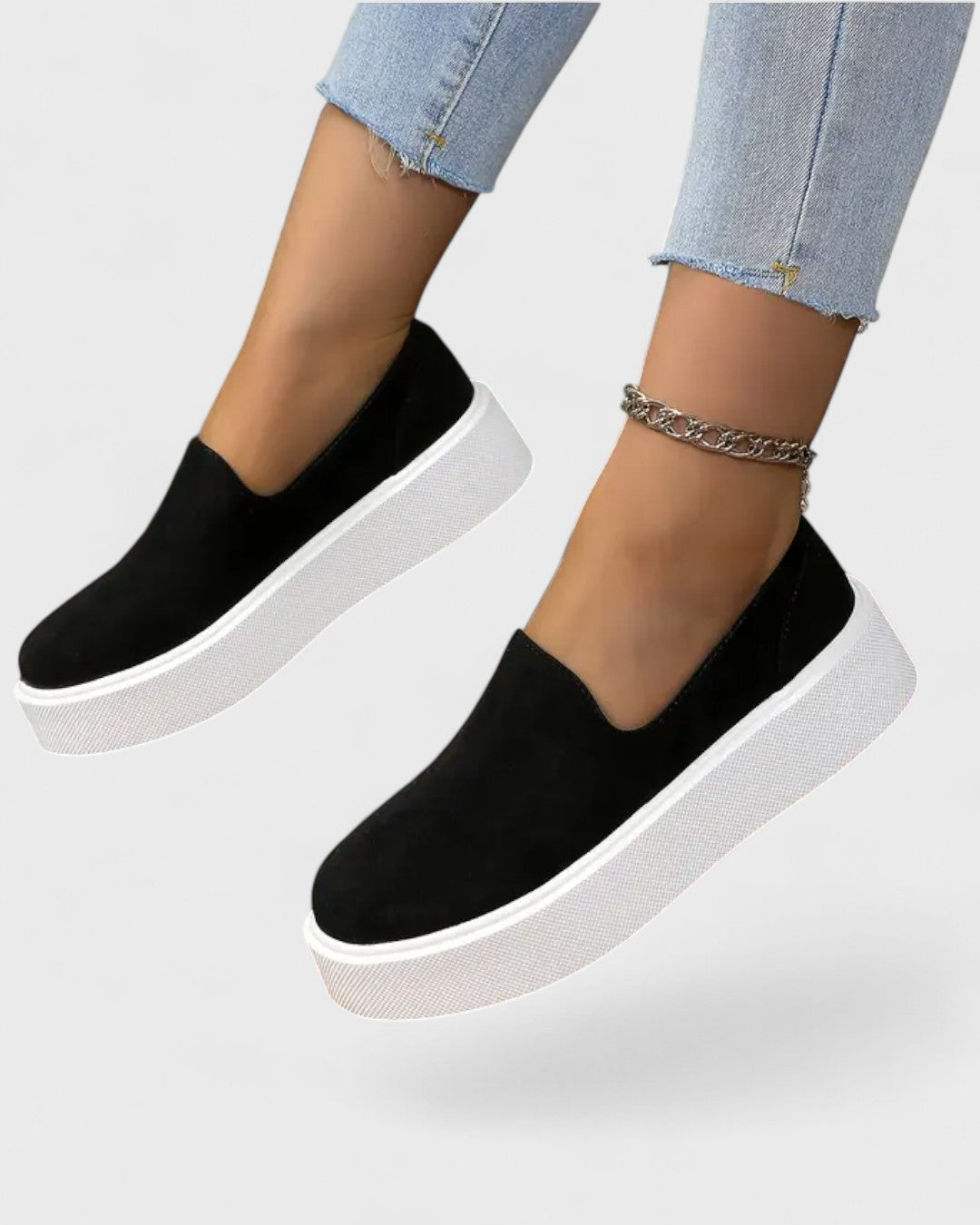 Slip-ons noirs à plateforme