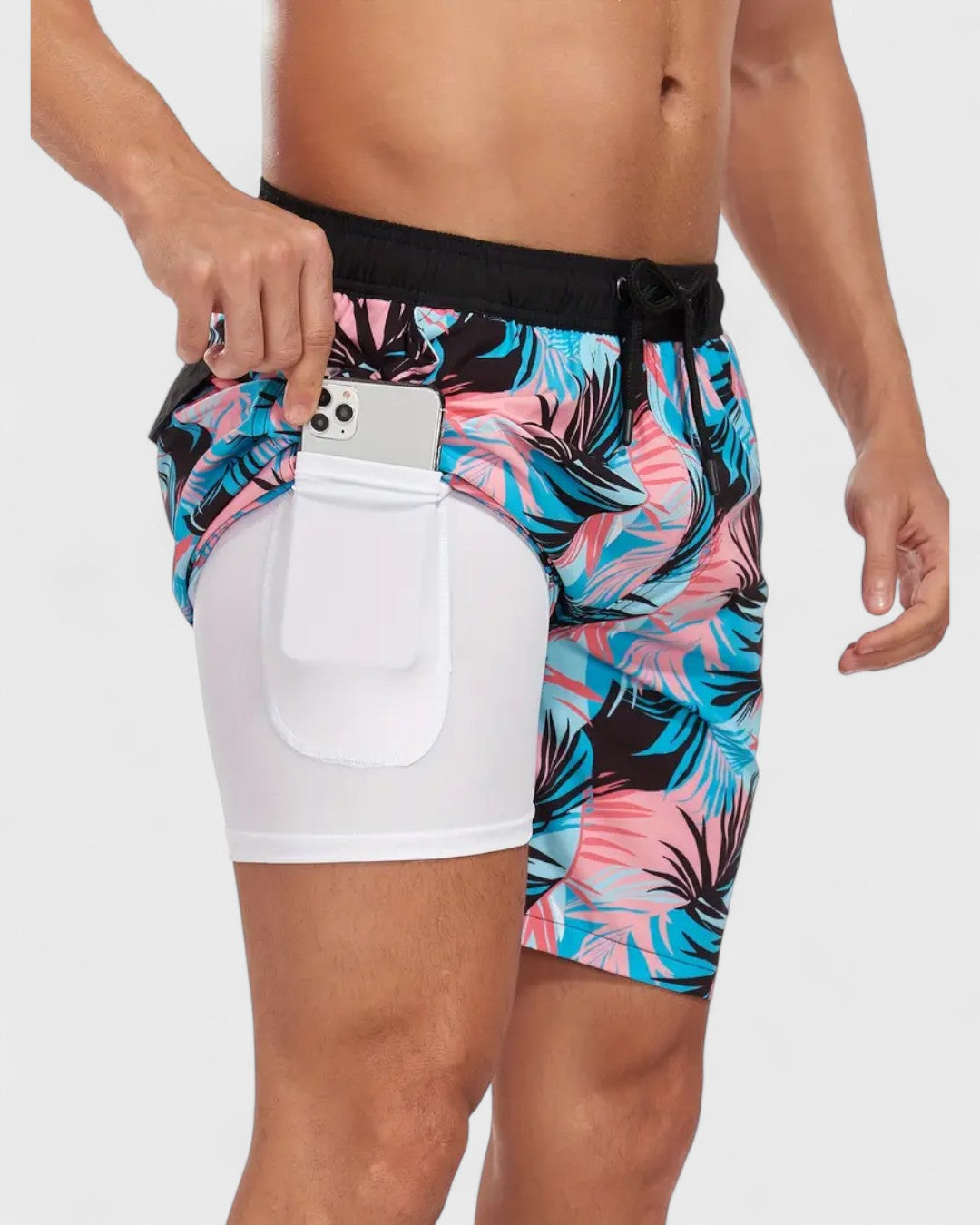 Short hawaïen avec flamants roses