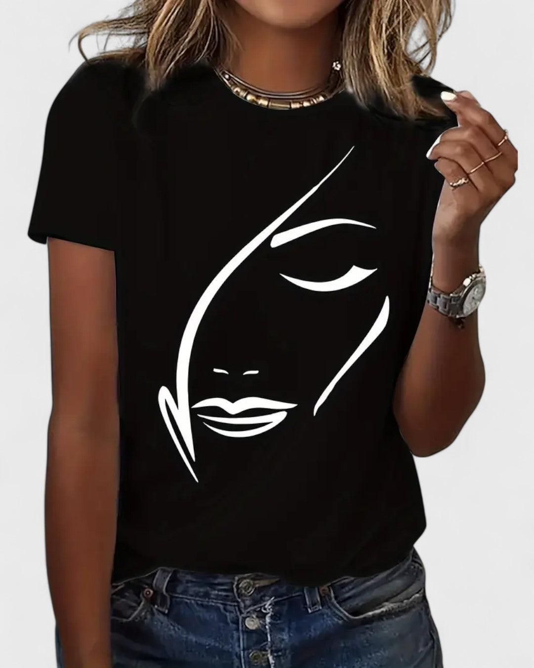 T-shirt femme avec imprimé graphique