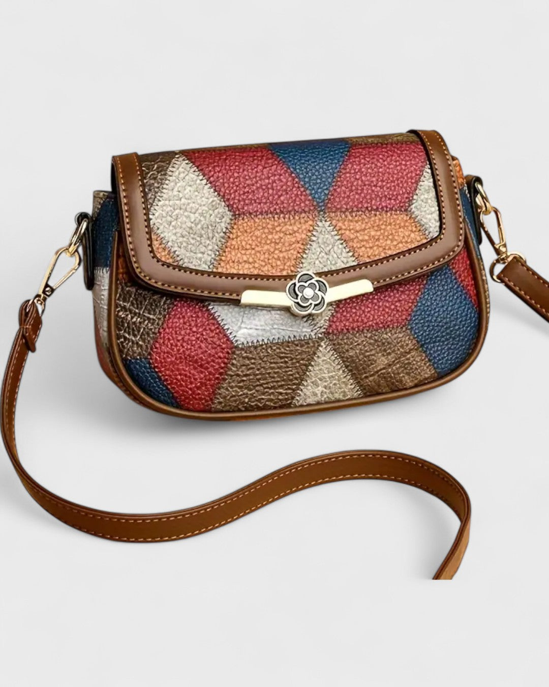 Sac bandoulière fleur décorative