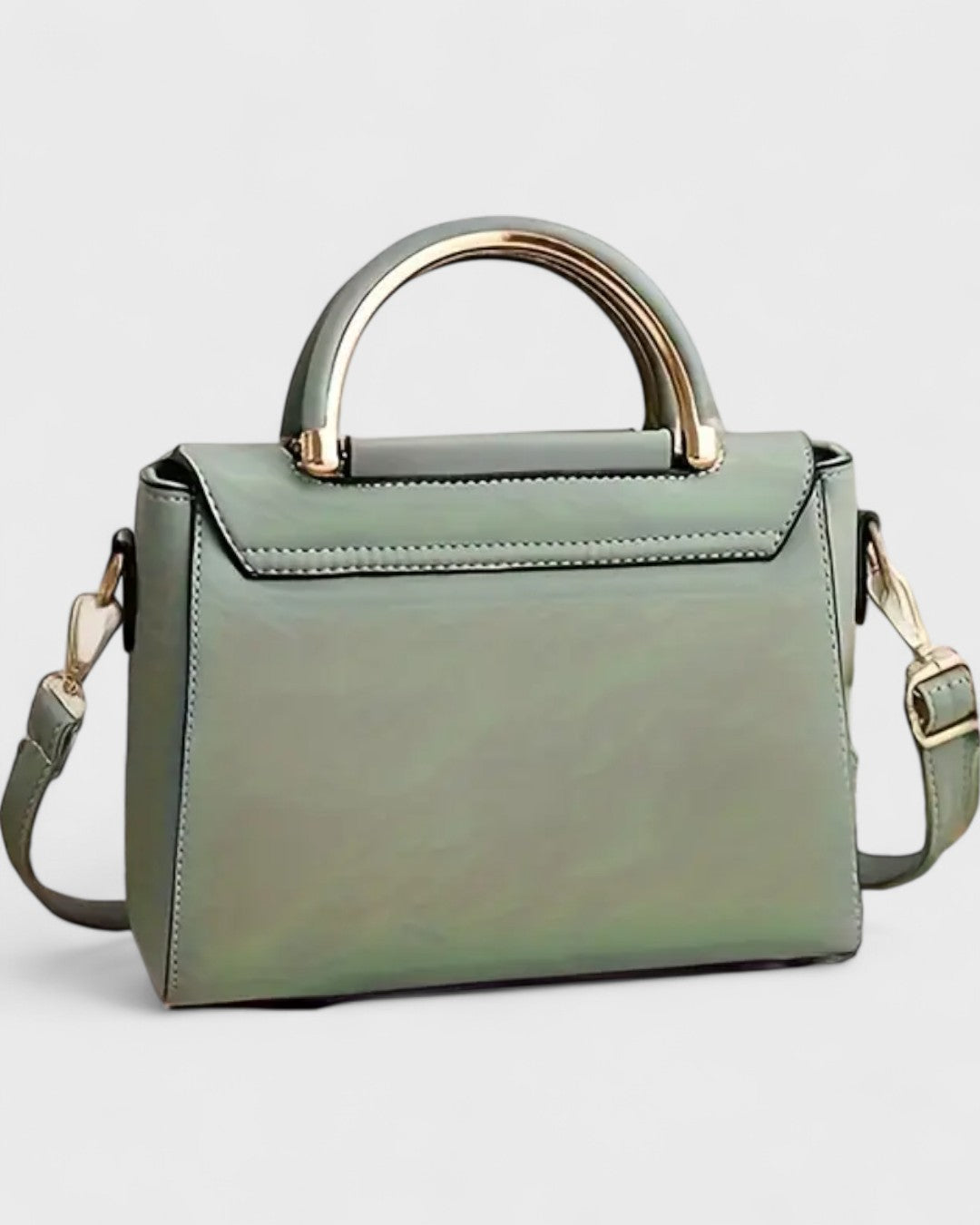 Sac à main raffiné avec poignée dorée