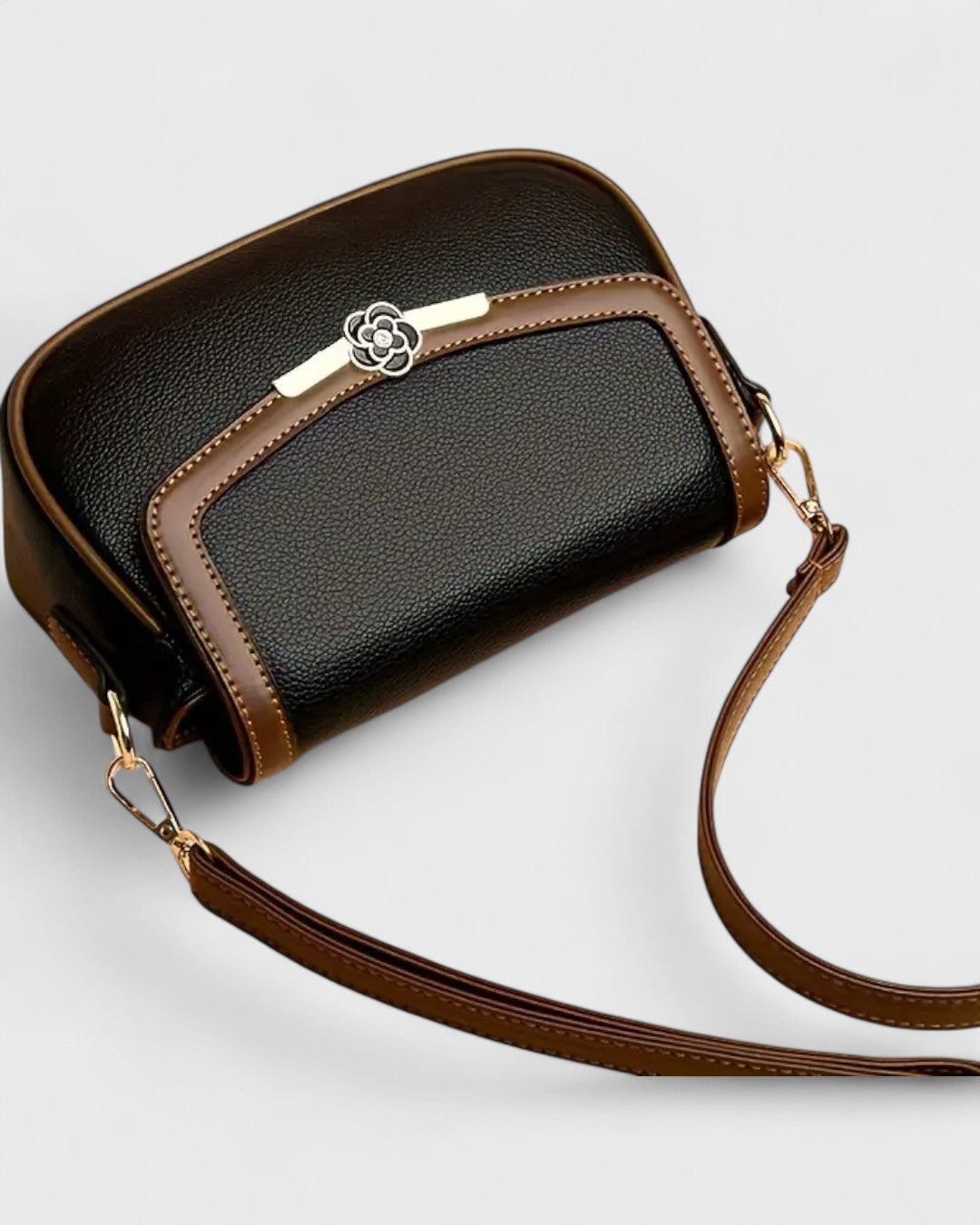 Sac bandoulière fleur décorative