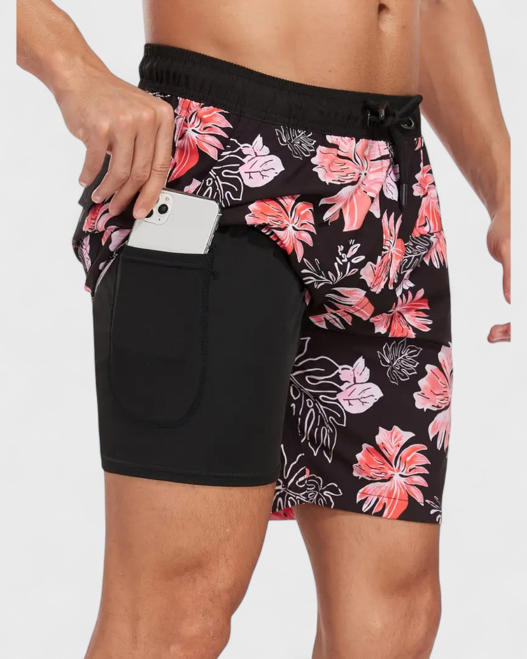 Short hawaïen avec flamants roses
