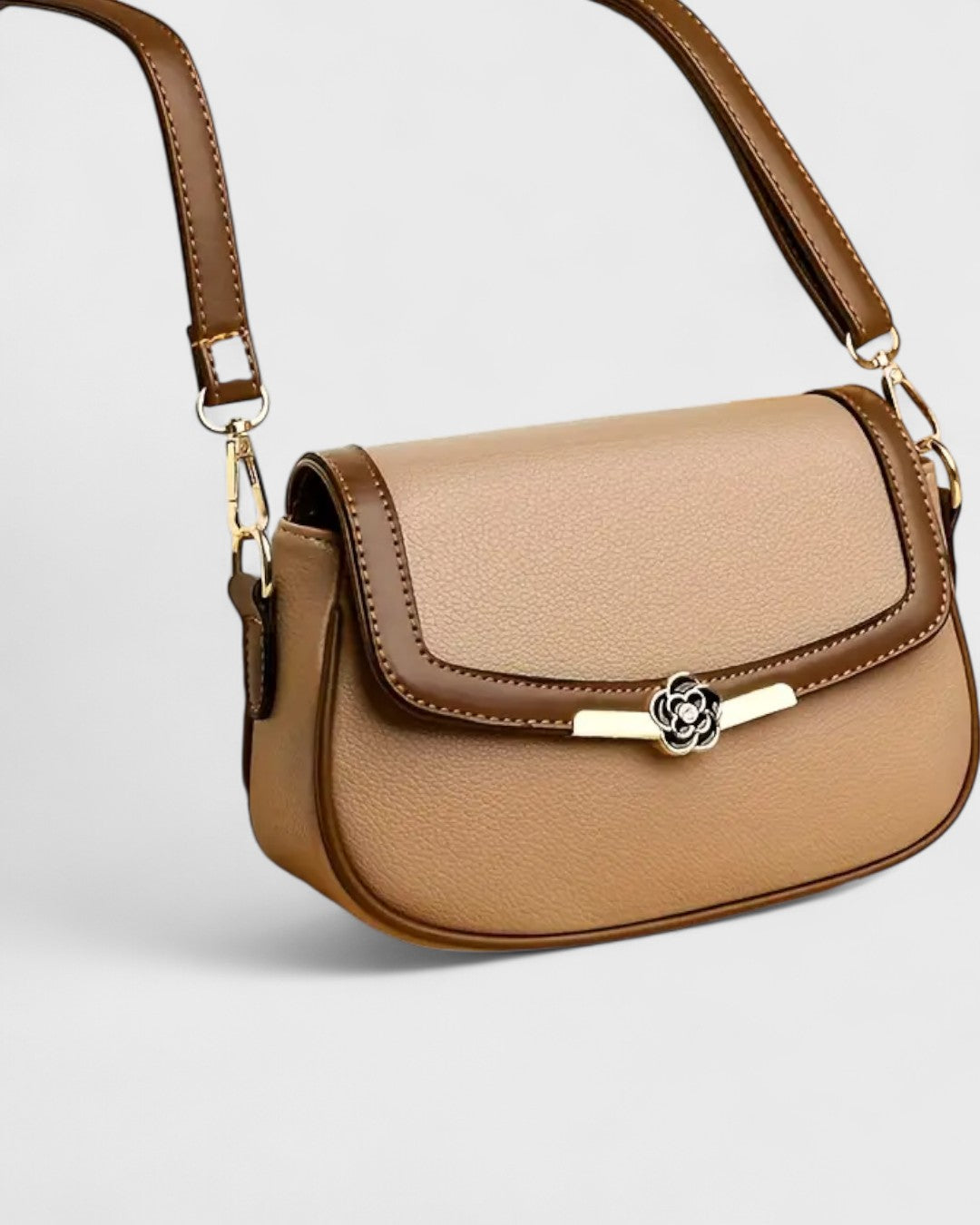 Sac bandoulière fleur décorative