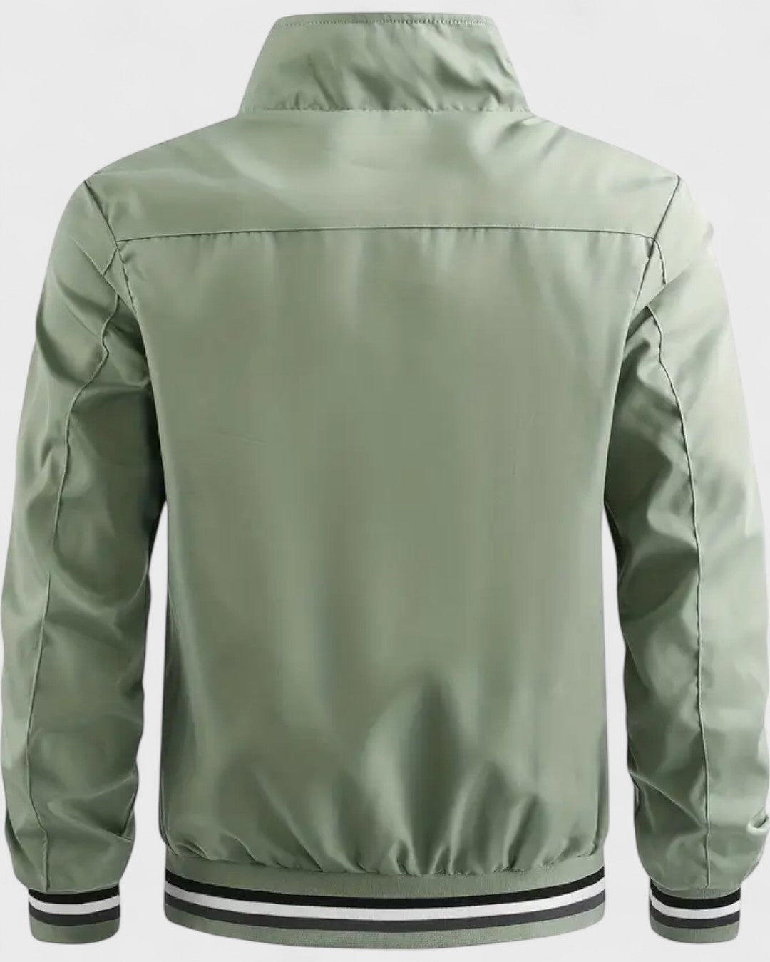 Blouson décontracté à col montant rayé