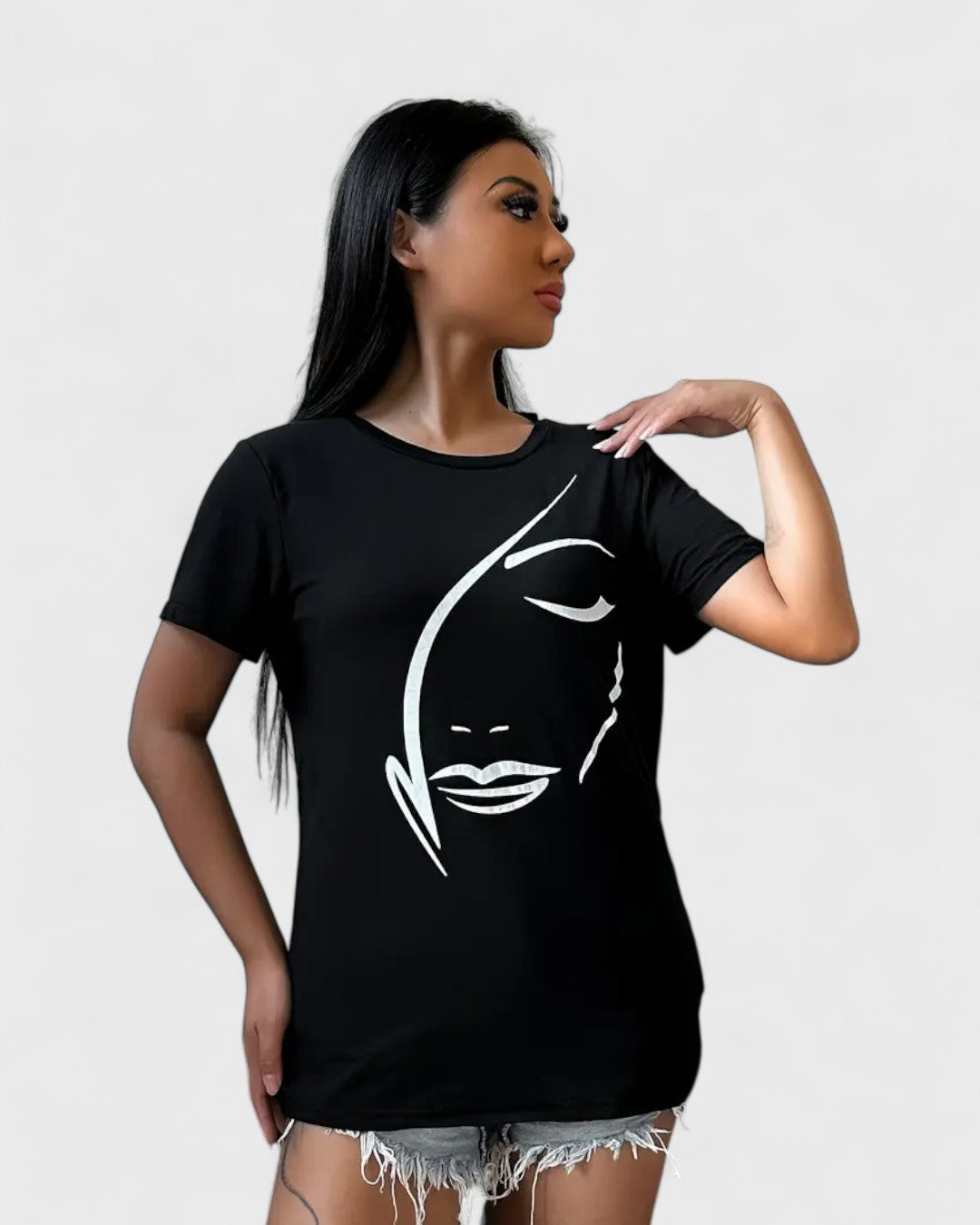 T-shirt femme avec imprimé graphique