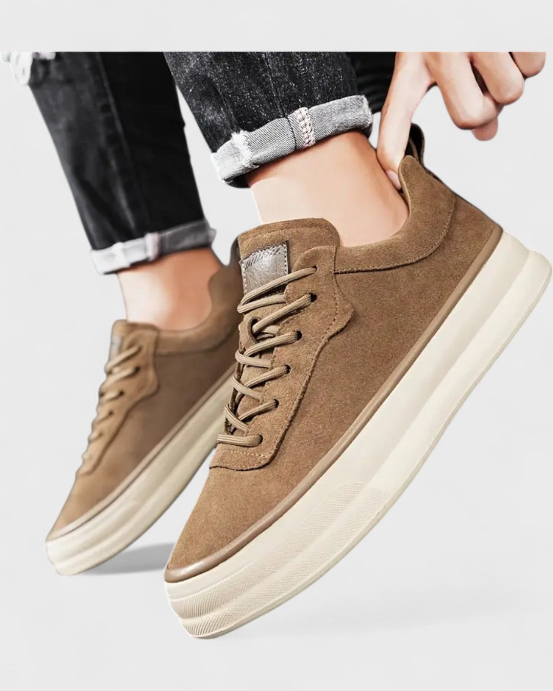Baskets basses en suédine pour homme