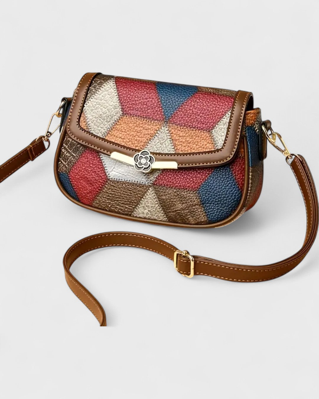 Sac bandoulière fleur décorative