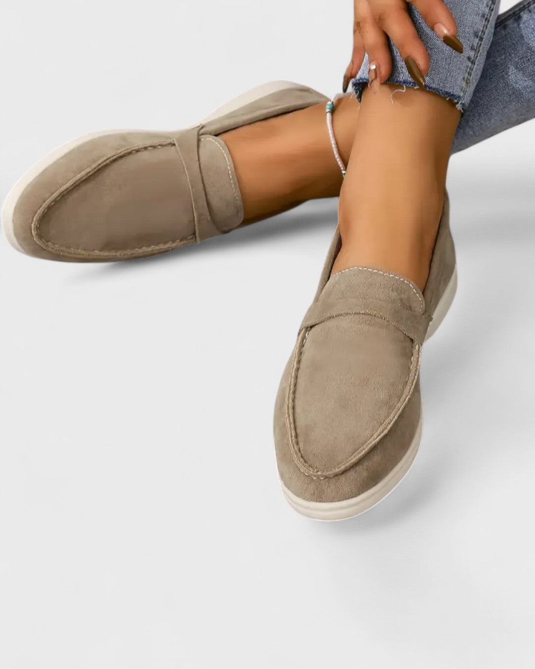 Sophie | Mocassins femme en suédine
