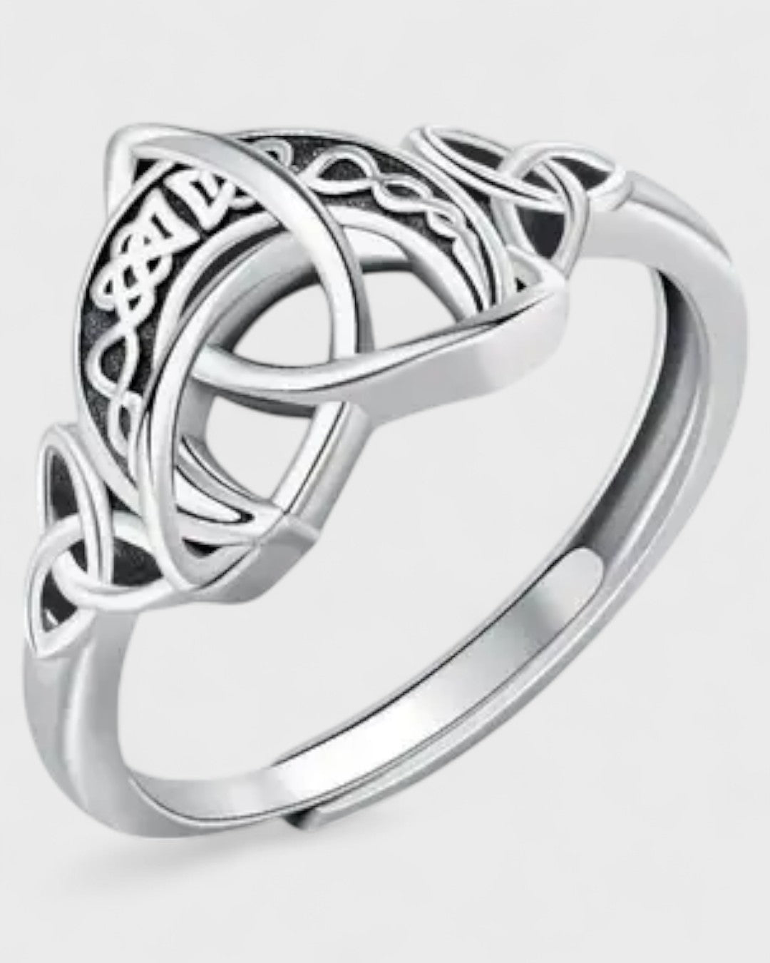 Sacha | Bague celtique en argent 925 oxydé