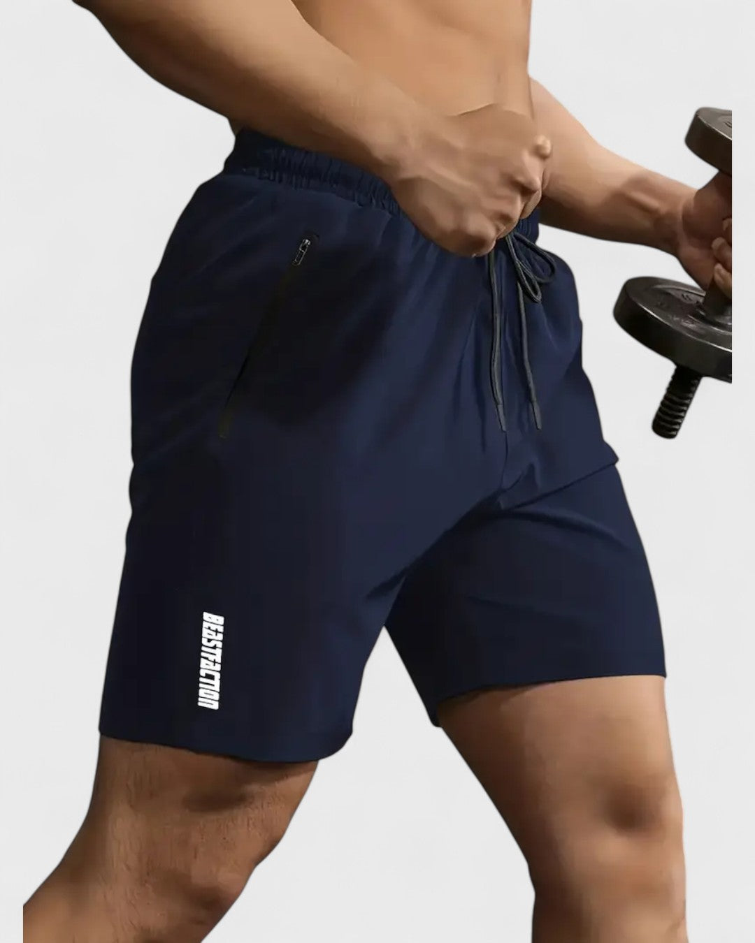 Short d'été pour hommes avec poches zippées