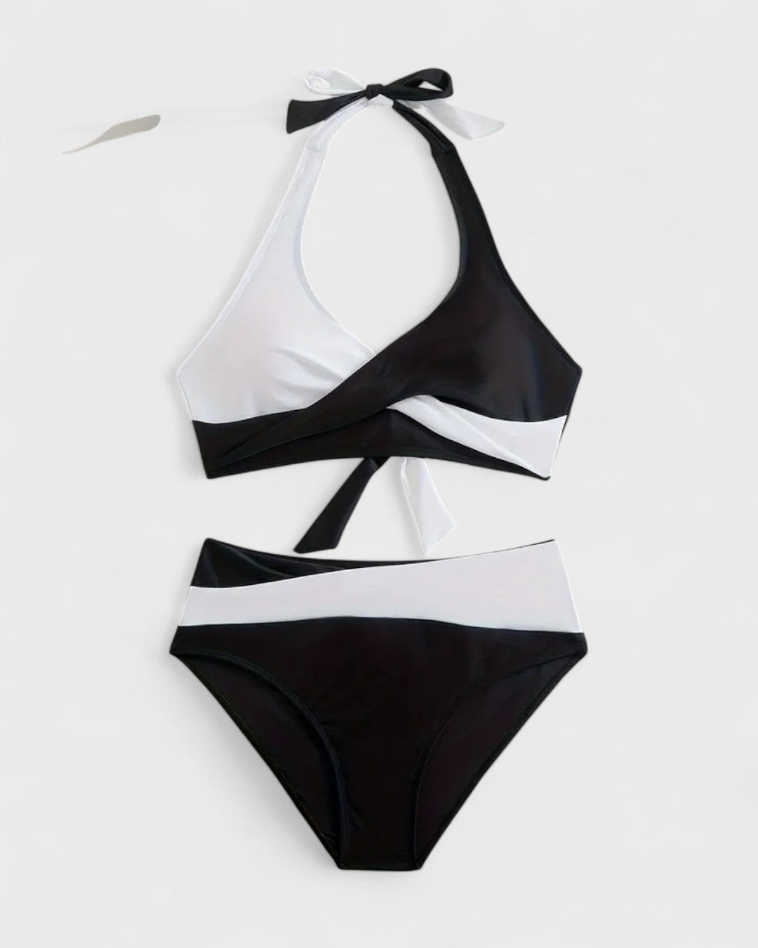 Maillot de bain deux pièces en blocs de couleurs