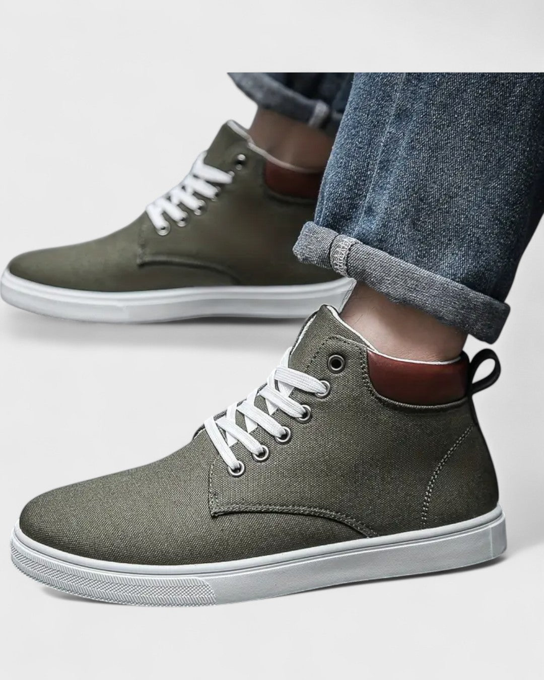 Baskets montantes en toile pour homme