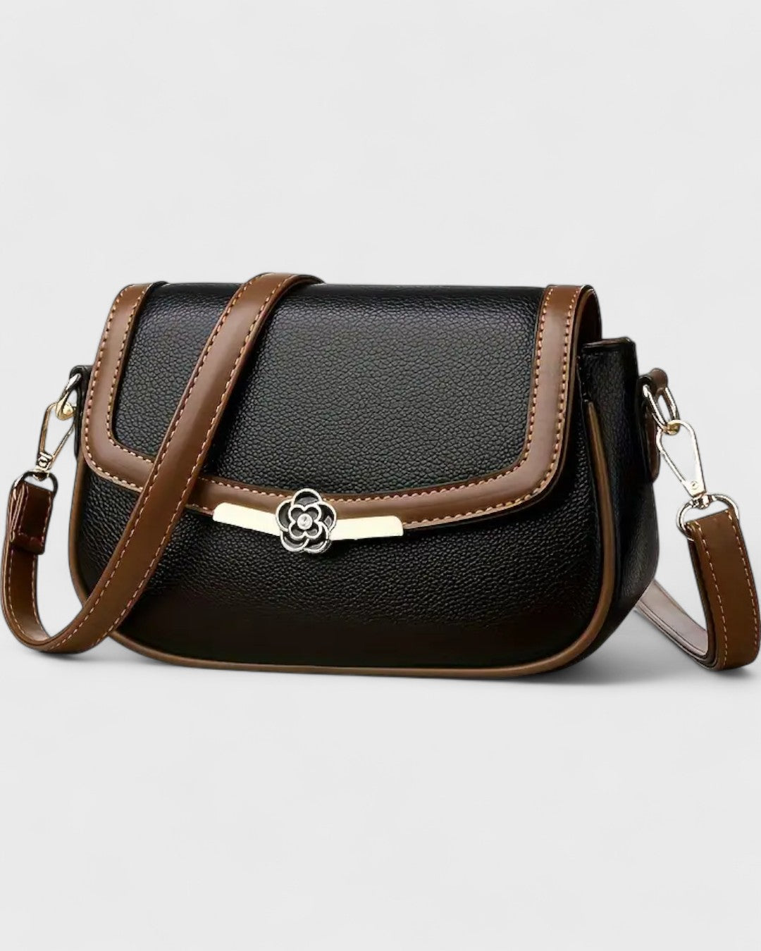 Sac bandoulière fleur décorative