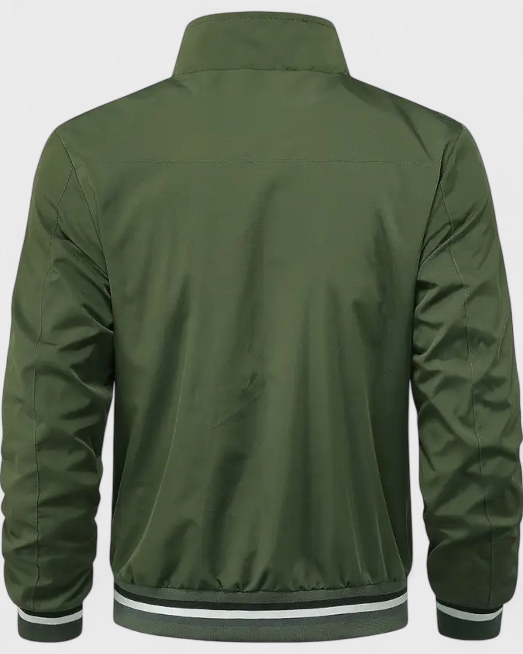 Blouson décontracté à col montant rayé