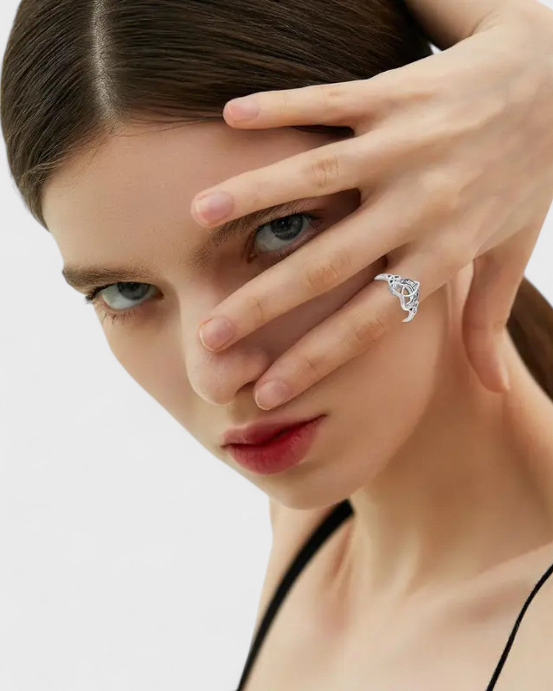 Sacha | Bague celtique en argent 925 oxydé